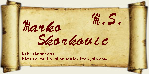 Marko Skorković vizit kartica